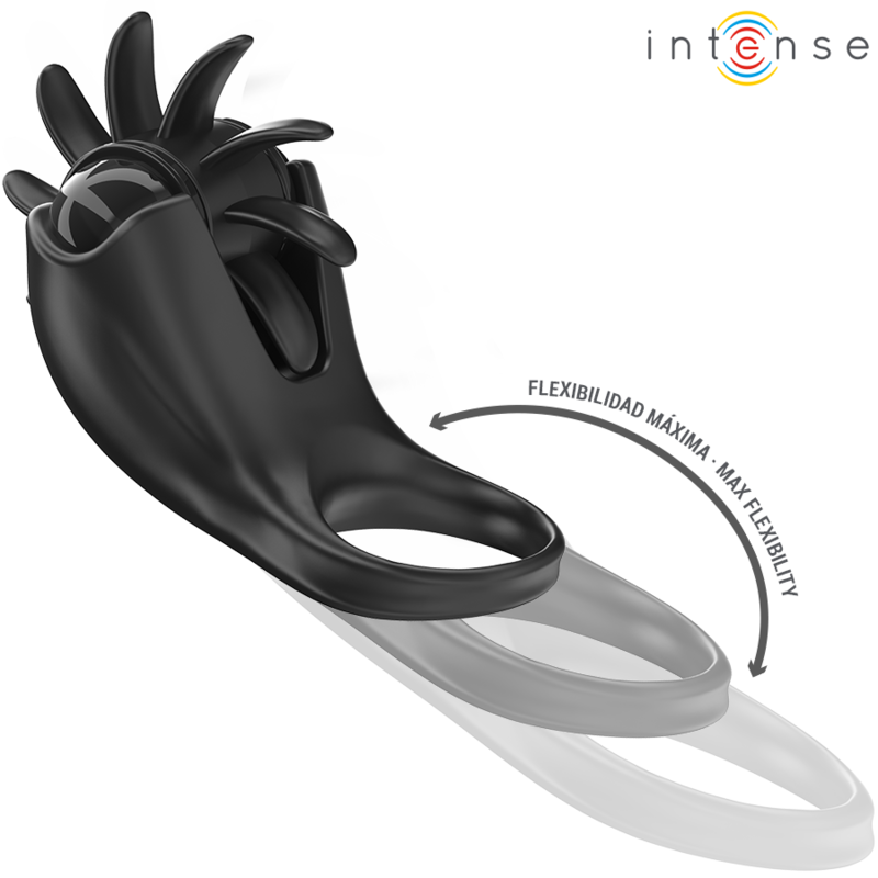 INTENSE FOR HIM MABEL ANNEAU VIBRANT 10 VIBRATIONS STIMULATEUR CLITORIS NOIR — vue alternative