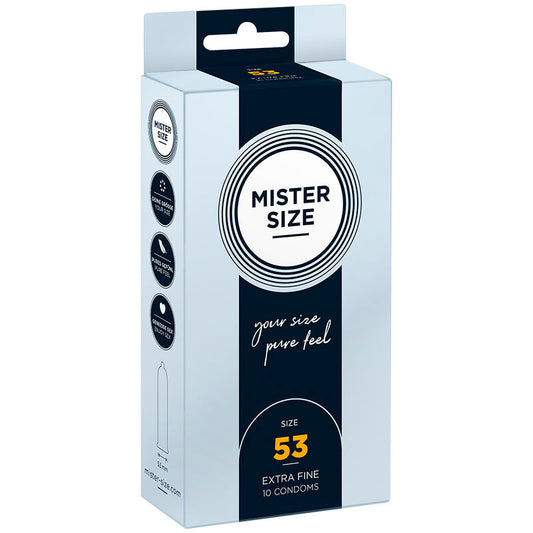 MISTER SIZE Préservatif Taille M 53 Mm (10 Unités) - Aura Intime