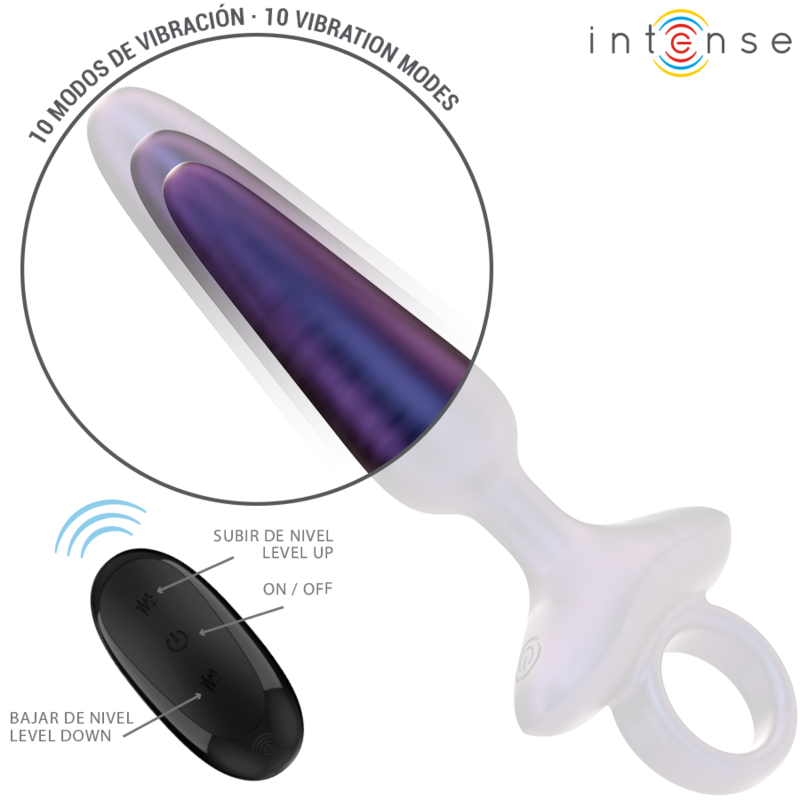 INTENSE ANAL TOYS MARLON PLUG ANAL VIBRANT MODÈLE 4 TÉLÉCOMMANDE — vue arrière