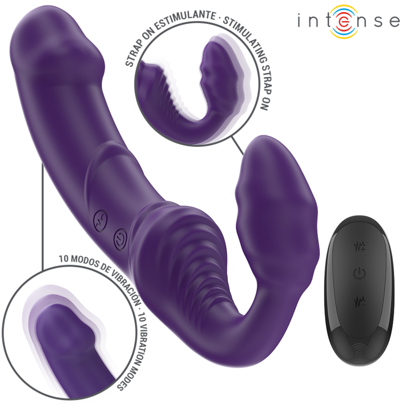 INTENSE REMOTE CONTROL Jill Double Vibrateur 20 Cm Violet Télécommande - Aura Intime