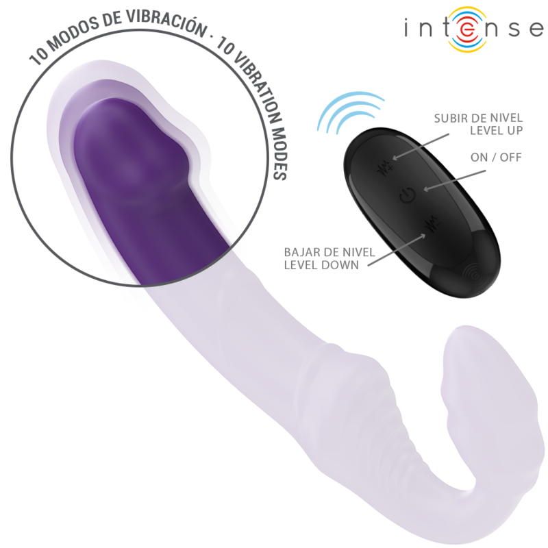 INTENSE REMOTE CONTROL Jill Double Vibrateur 20 Cm Violet Télécommande — vue arrière