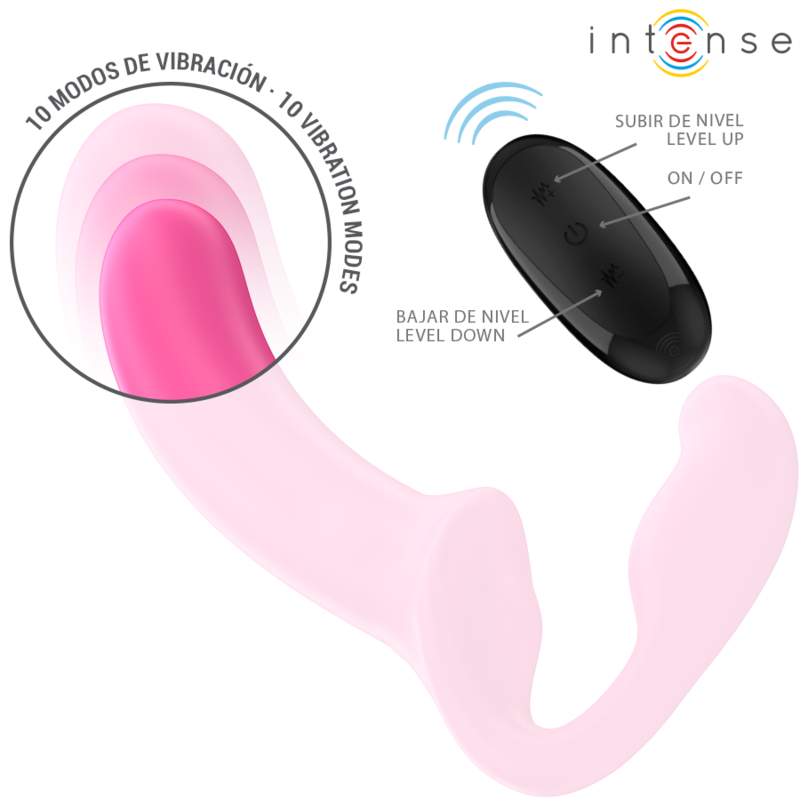 INTENSE REMOTE CONTROL AMY DOUBLE VIBRATEUR 20 CM ROSE TÉLÉCOMMANDE — vue arrière