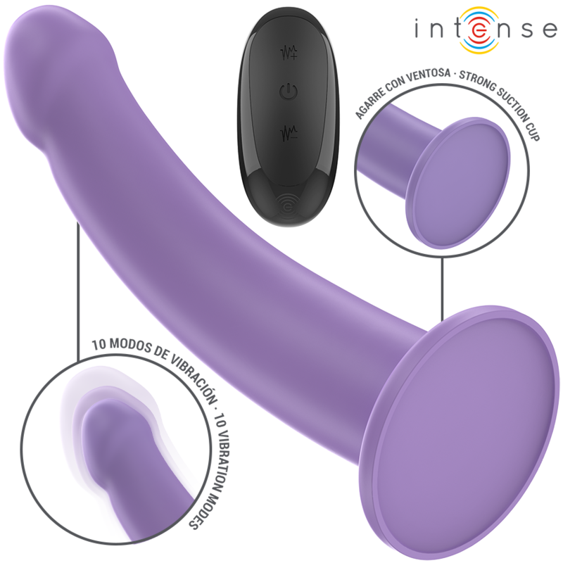 INTENSE REMOTE CONTROL Eddie Vibrateur 17,5 Cm 10 Vibrations Violet Télécommande - Aura Intime