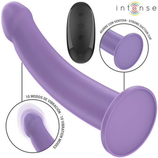 INTENSE REMOTE CONTROL Eddie Vibrateur 17,5 Cm 10 Vibrations Violet Télécommande - Aura Intime