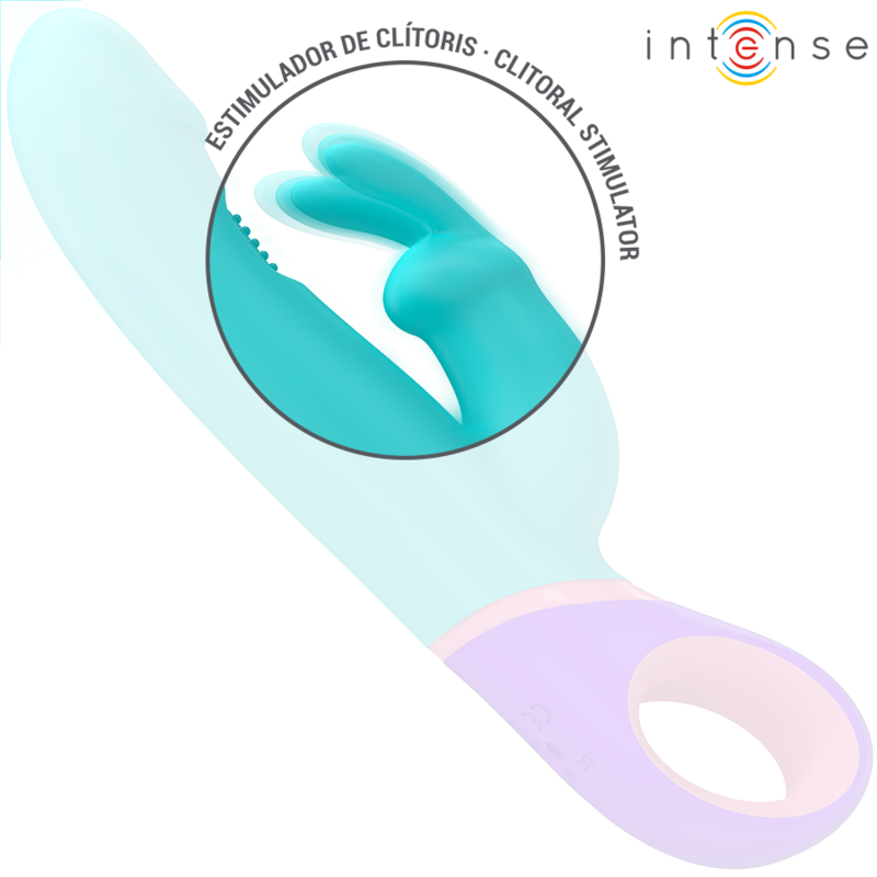 INTENSE HIGH TECH Monica Vibrateur Rabbit Stimulateur Point G Rotatif Bleu — vue alternative