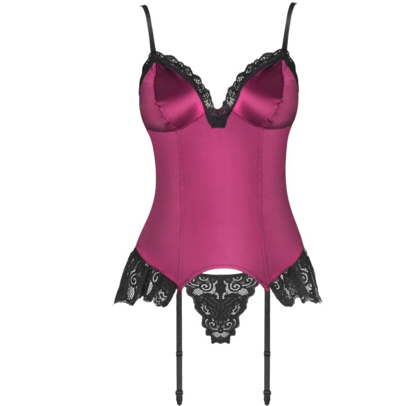 LIVCO CORSETTI SETS Agrafena Cf 90436 Corset + String Bordeaux S/M — vue arrière