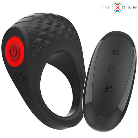INTENSE FOR HIM CLOVER VIBRATEUR ANNEAU PÉNIS 10 VIBRATIONS NOIR - Aura Intime