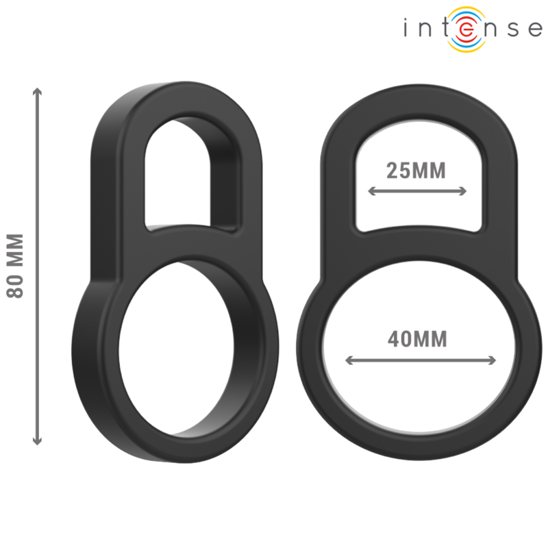 INTENSE FOR HIM BOBBY DOUBLE ANNEAU PÉNIS SILICONE NOIR — vue alternative