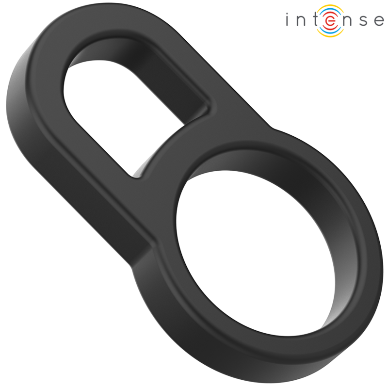 INTENSE FOR HIM BOBBY DOUBLE ANNEAU PÉNIS SILICONE NOIR - Aura Intime