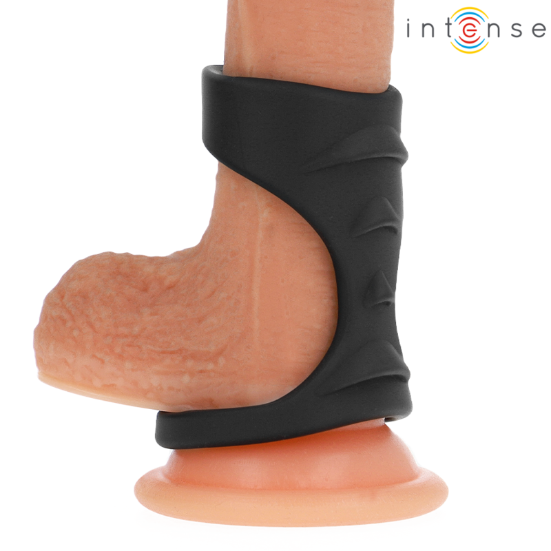 INTENSE - Theo Double Silicone Black Penis Ring Model 3
