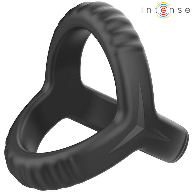 INTENSE FOR HIM CARSON ANNEAU PÉNIS DOUBLE SILICONE NOIR MODÈLE 4 — vue arrière