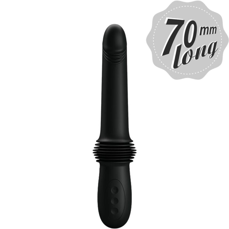 PRETTY LOVE Vibrateur Pazuzu 3 Modes Poussée Noir - Aura Intime