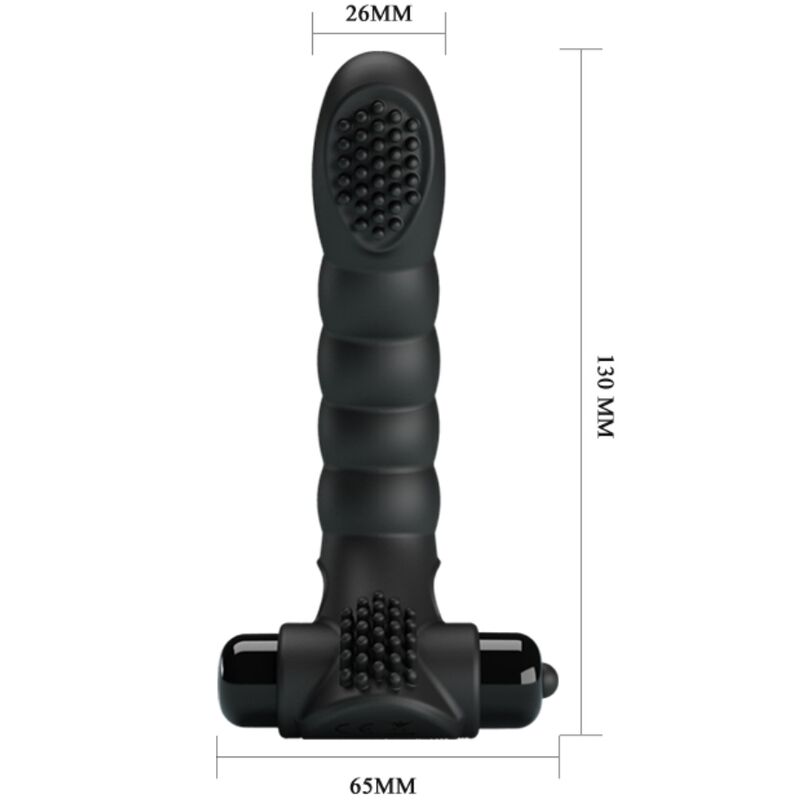 PRETTY LOVE Vibrateur Doigt Alexander 10 Vibrations Noir — vue arrière
