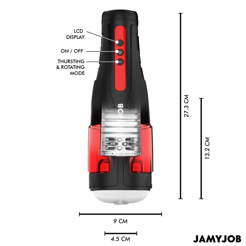 JAMYJOB - Masturbateur Vagin Automatique Cyclone 10 Modes De Rotation Et De Poussée