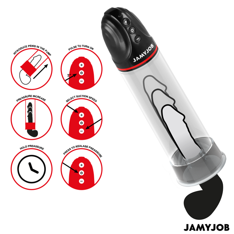 JAMYJOB Pompe Automatique Xpand 3 Niveaux D'Aspiration Gris - Aura Intime