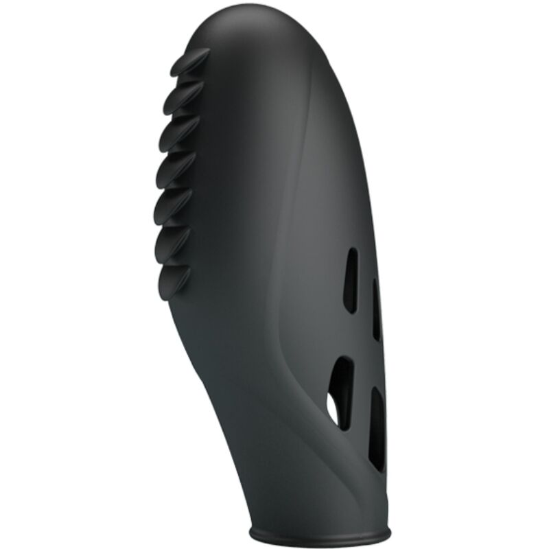 PRETTY LOVE Vibrateur Doigt Silicone Gilo Noir - Aura Intime