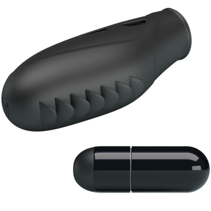 PRETTY LOVE Vibrateur Doigt Silicone Gilo Noir — vue arrière