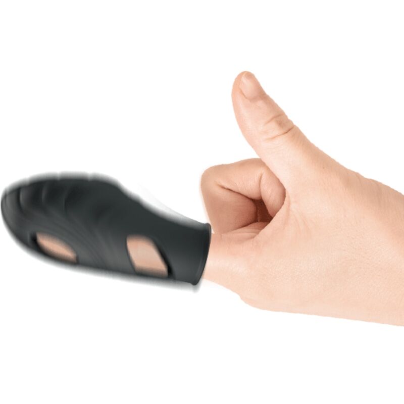 PRETTY LOVE Vibrateur Doigt Silicone Lich Noir — vue arrière