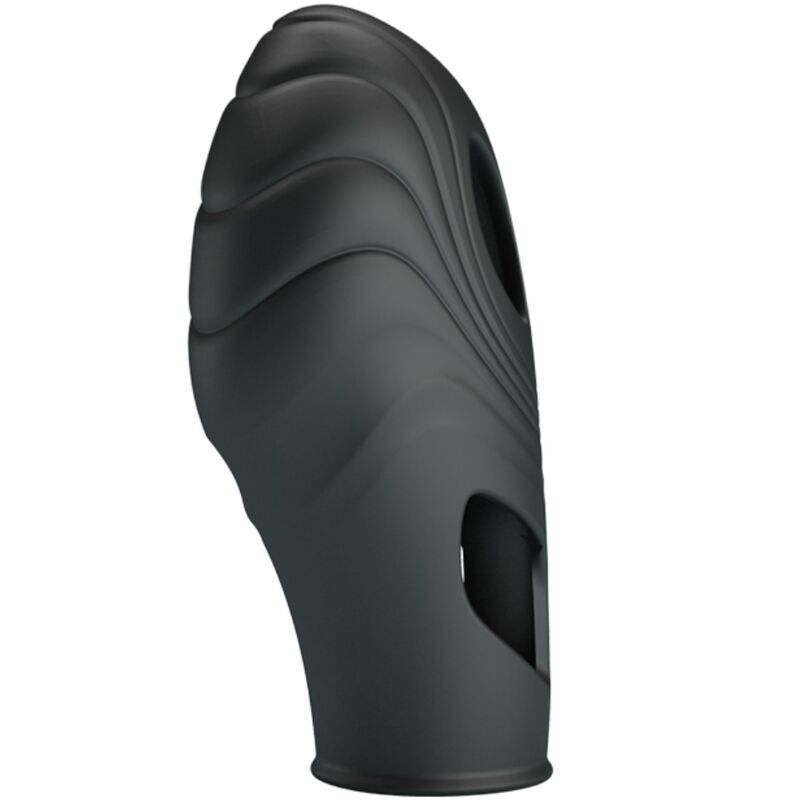 PRETTY LOVE Vibrateur Doigt Silicone Lich Noir — vue détaillée