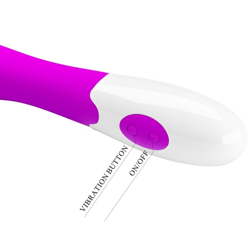 PRETTY LOVE Vibrateur Elemental 30 Modes Vibration Violet — vue arrière