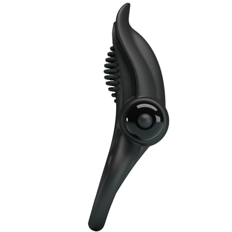 PRETTY LOVE - Double Anneau Vibrant + Stimulateur De Clitoris 10 Vibrations Noir