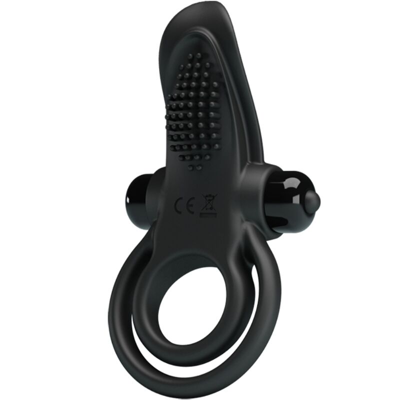PRETTY LOVE DOUBLE ANNEAU VIBRANT + STIMULATEUR CLITORIS 10 VIBRATION... - Aura Intime