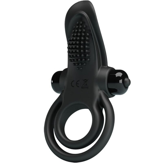 PRETTY LOVE DOUBLE ANNEAU VIBRANT + STIMULATEUR CLITORIS 10 VIBRATION... - Aura Intime