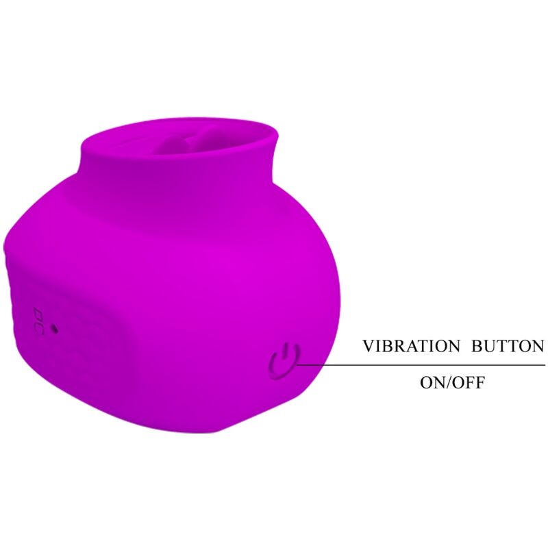 PRETTY LOVE Stimulateur Clitoris Estelle Tongue 12 Vibrations Violet — vue arrière