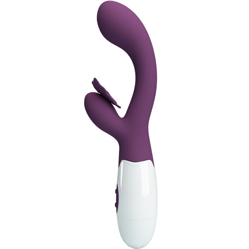 PRETTY LOVE FLIRTATION BUTTERFLY KISS VIBRATEUR RABBIT STIMULATEUR POINT G VIOLET — vue détaillée