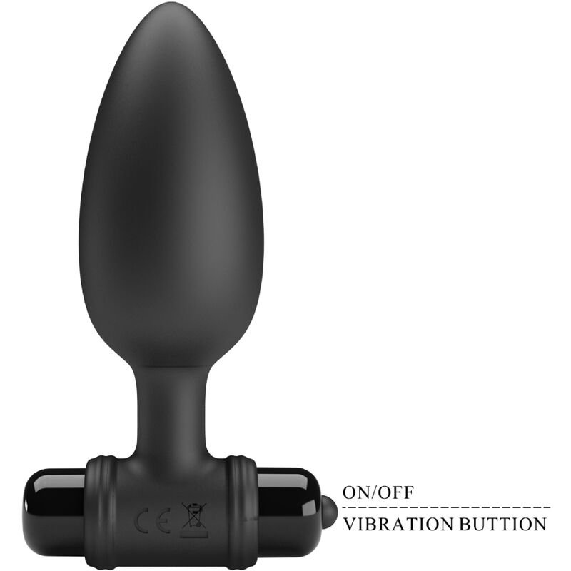 PRETTY LOVE VIBRA BUTT PLUG 2 PLUG ANAL 10 VIBRATIONS NOIR — vue arrière