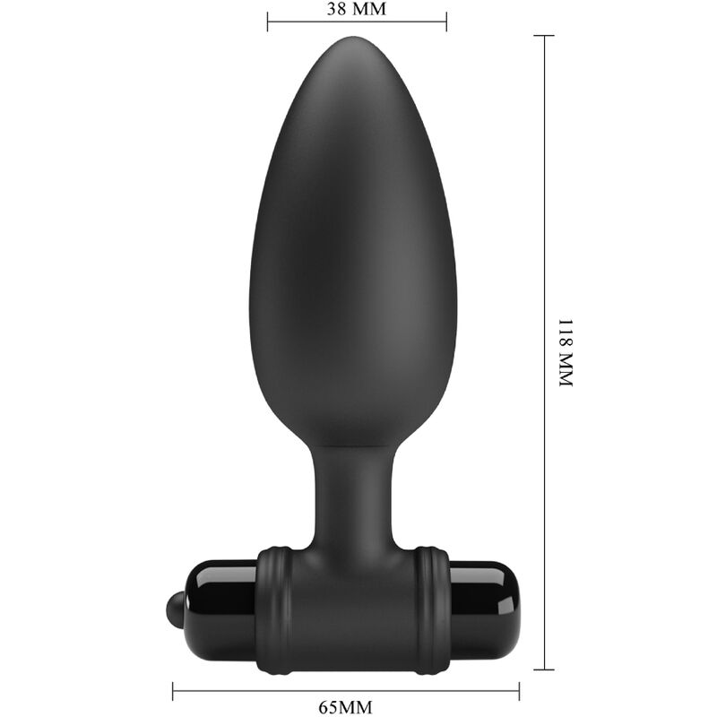 PRETTY LOVE VIBRA BUTT PLUG 2 PLUG ANAL 10 VIBRATIONS NOIR — vue alternative
