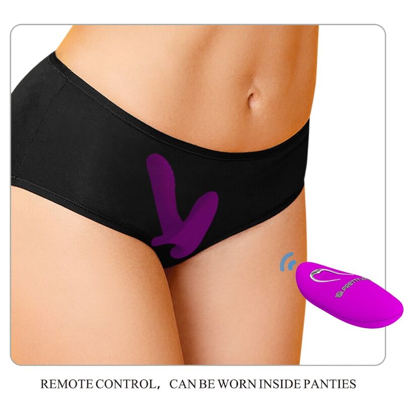 PRETTY LOVE Masseur & Vibrateur 12 Vibrations Télécommande Violet — vue arrière
