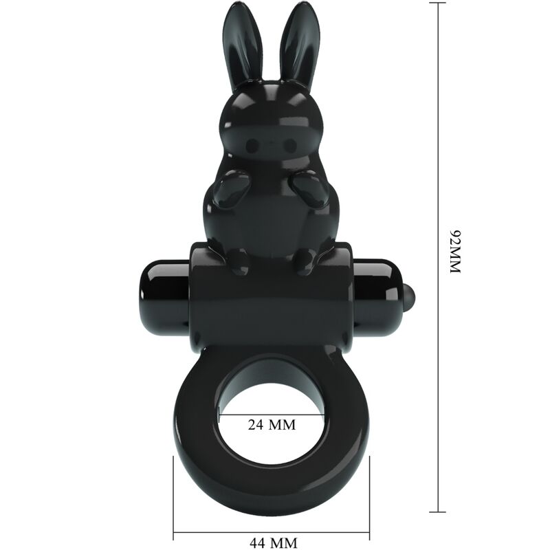 PRETTY LOVE PARTY UP ANNEAU VIBRATEUR EXCITANT RABBIT 10 VIBRATIONS NOIR — vue alternative
