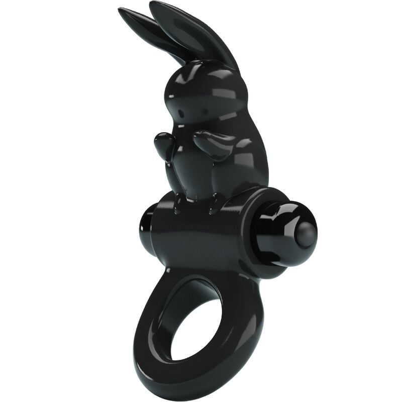 PRETTY LOVE - Anneau Vibrateur Excitant Rabbit 10 Vibrations Noir