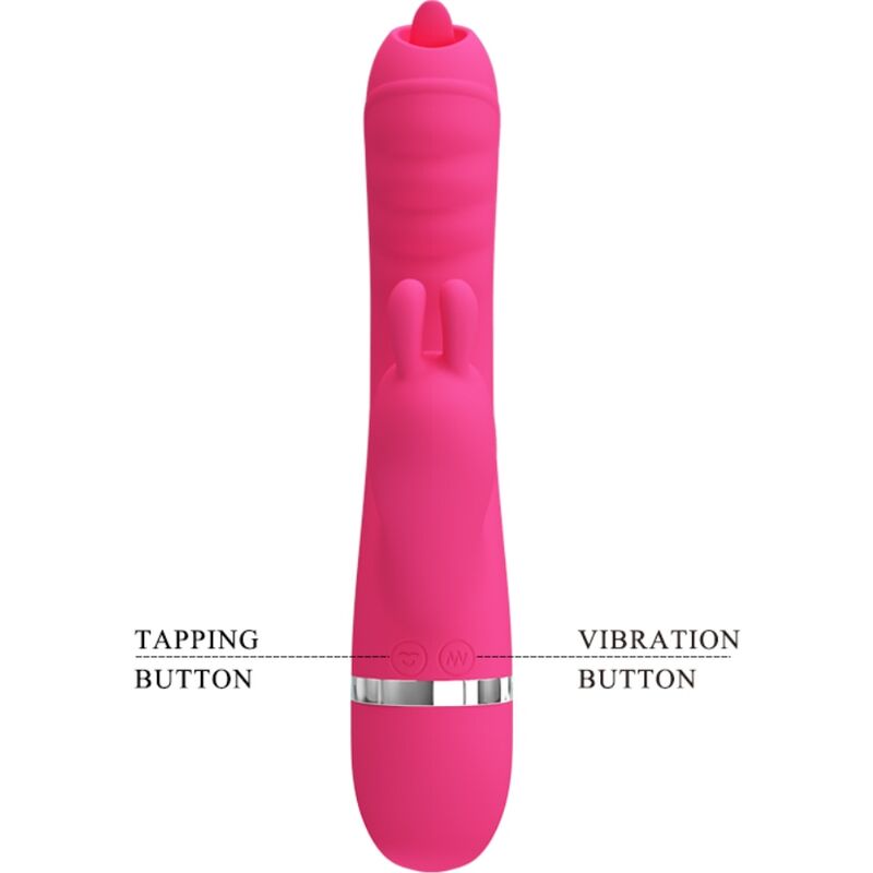 PRETTY LOVE Vibrateur Lapin Multifonction Phoenix Rose — vue arrière