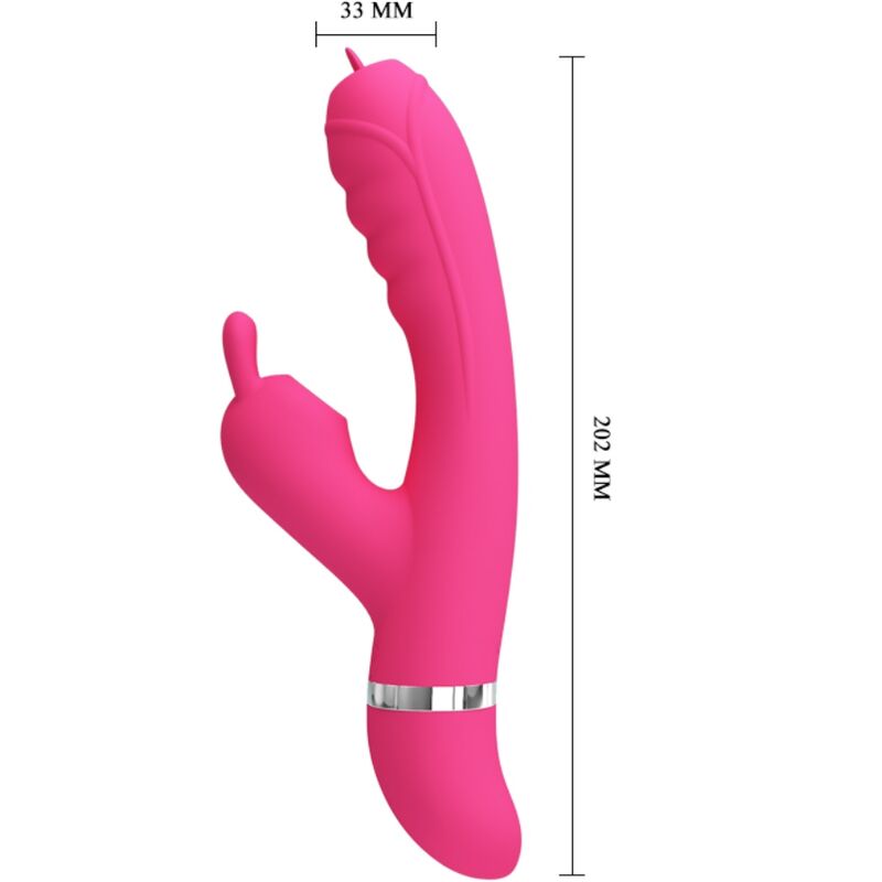 PRETTY LOVE Vibrateur Lapin Multifonction Phoenix Rose — vue alternative