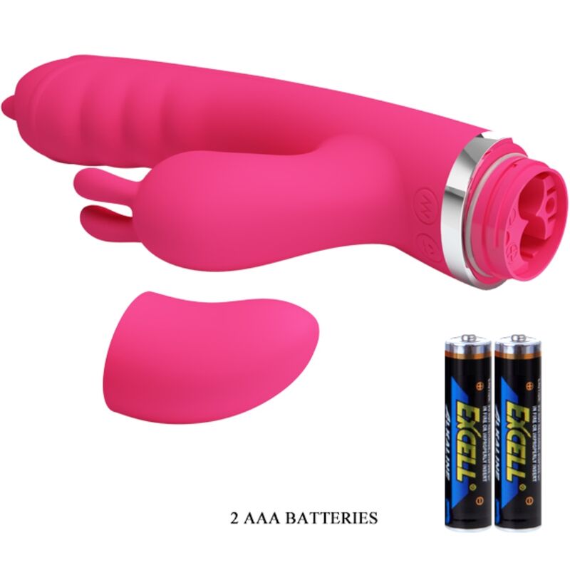 PRETTY LOVE Vibrateur Lapin Multifonction Phoenix Rose — accessoires inclus