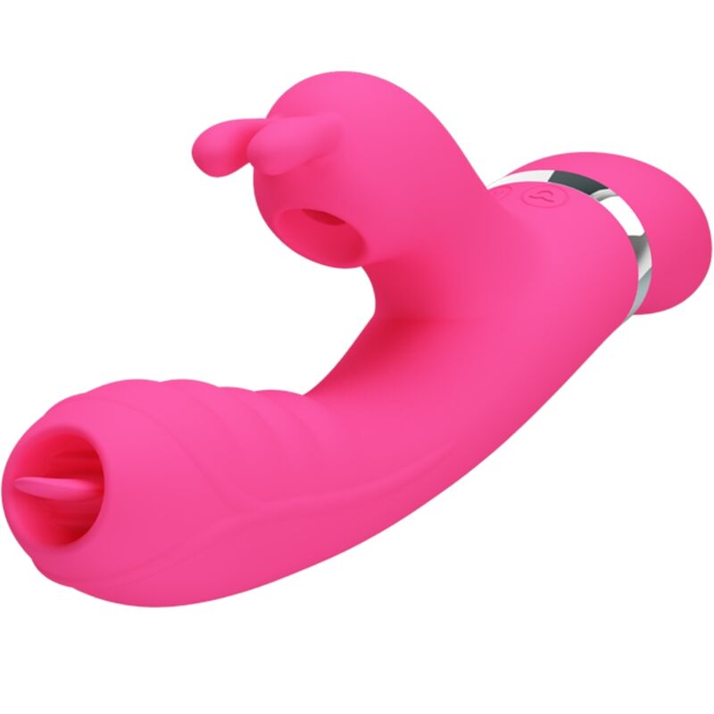 PRETTY LOVE Vibrateur Lapin Multifonction Phoenix Rose — vue détaillée