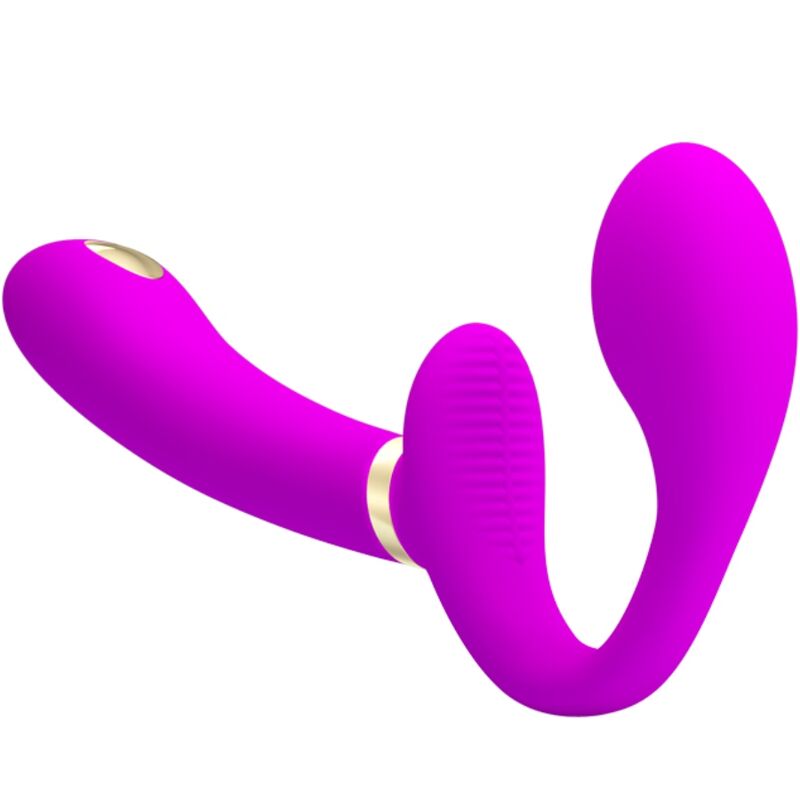 PRETTY LOVE Thunderbird Double Vibrateur Strap-On Télécommande Violet — vue alternative