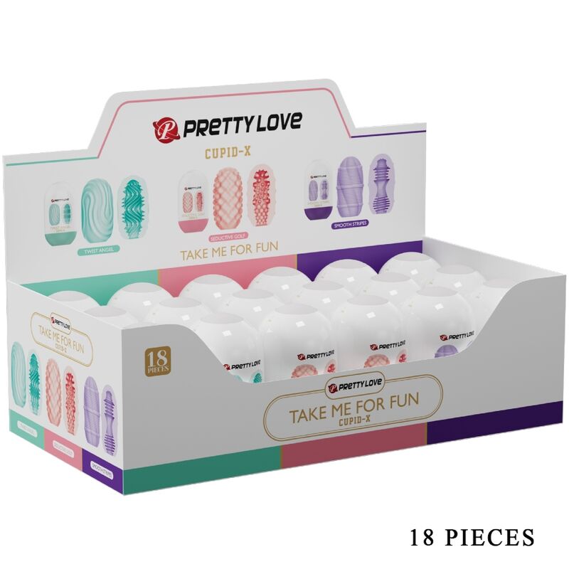 PRETTY LOVE CUPID X 18 MASTURBATEURS HOMMES DIFFÉRENTES TEXTURES - Aura Intime