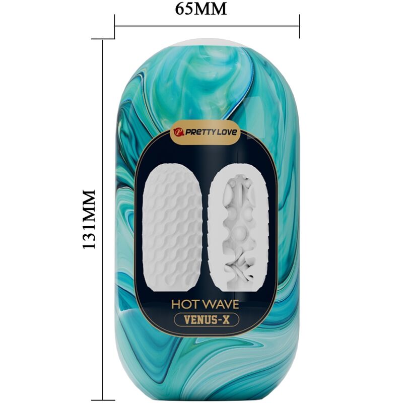 PRETTY LOVE MASTURBATEUR HOMME SILICONE HOT WAVE BLANC — vue alternative