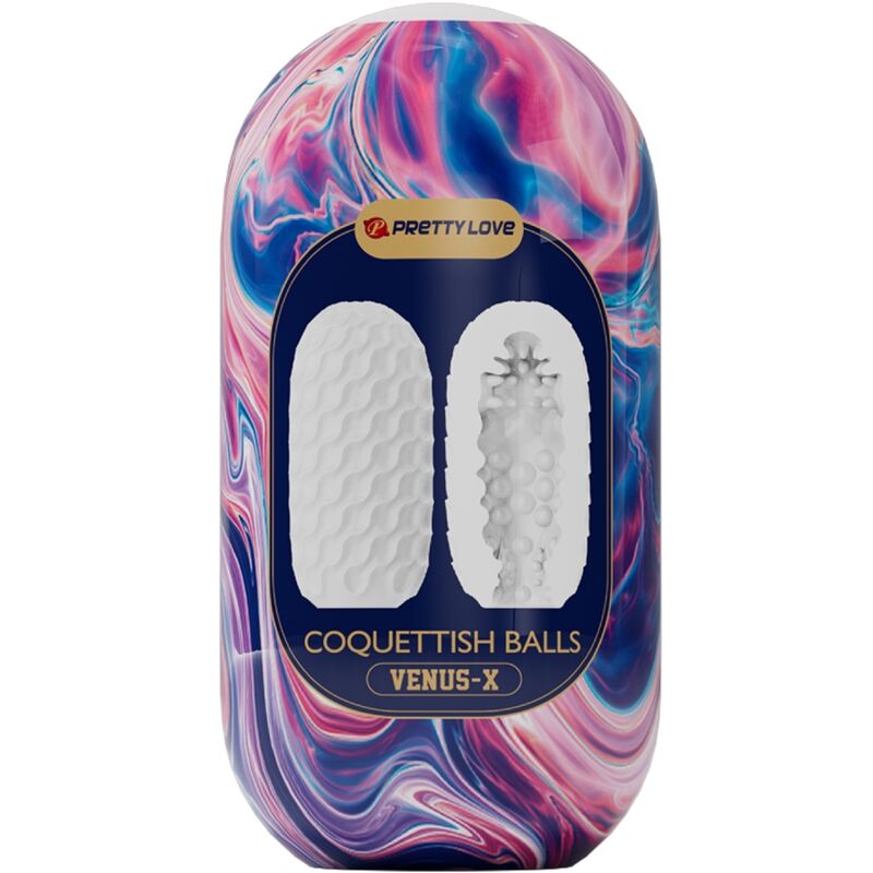 PRETTY LOVE COQUETTISH BALLS MASTURBATEUR HOMME SILICONE BLANC — vue arrière