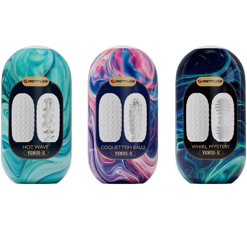 PRETTY LOVE VENUS X 15 MASTURBATEURS HOMMES SILICONE BLANC — vue détaillée
