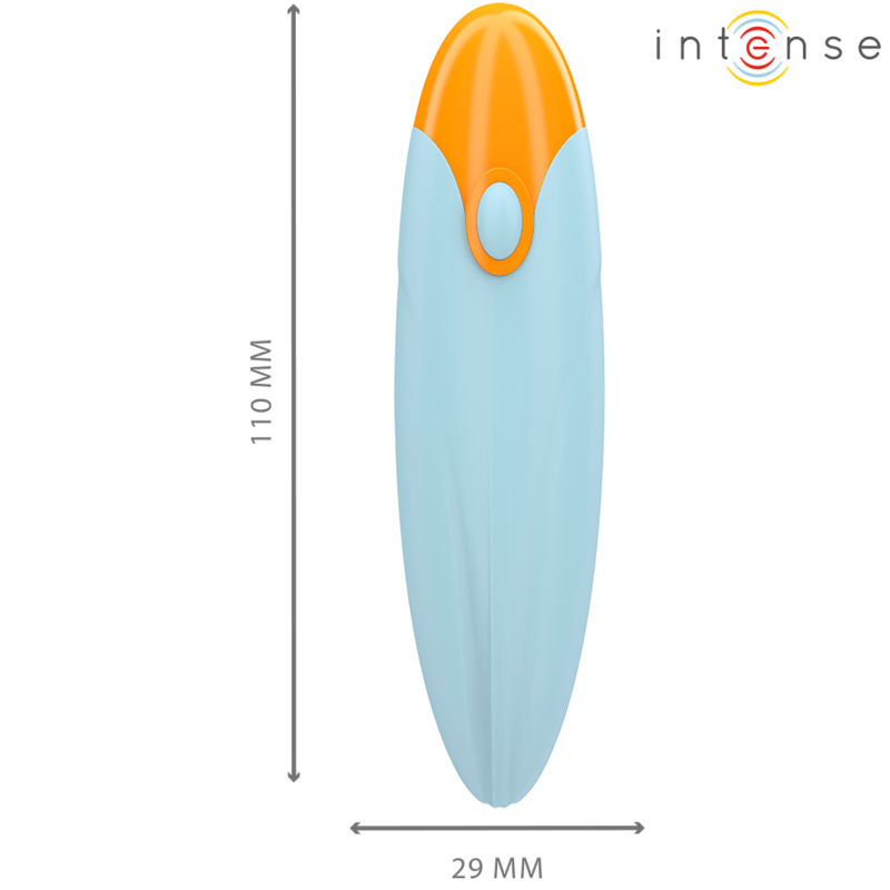 INTENSE FUN TOYS Mike Bullet Vibrant 10 Vibrations Bleu — vue arrière