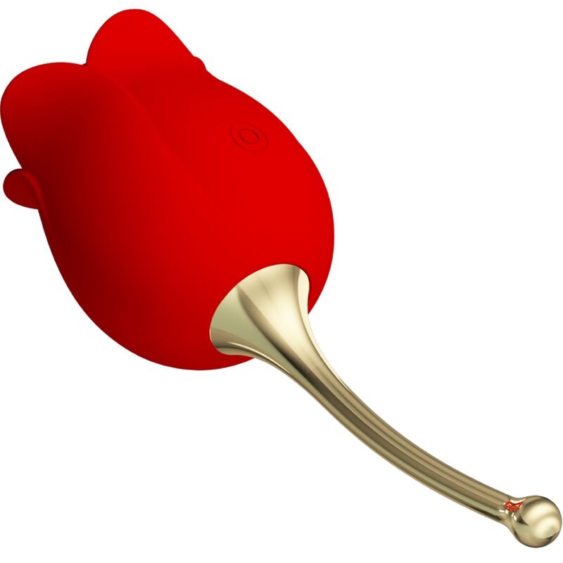 PRETTY LOVE Rose Lover Stimulateur Clitoris Rose 12 Vibrations Rouge — vue détaillée