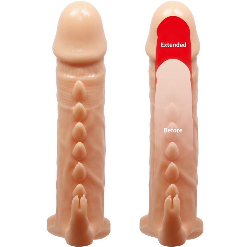 PRETTY LOVE - Emmit Manchon Pour Pénis + Stimulateur De Clitoris Chair