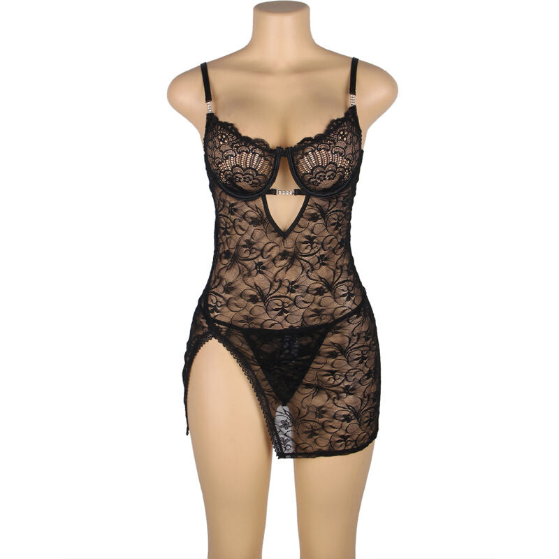SUBBLIME BABYDOLLS 954185 Babydoll Dentelle À Bretelles Réglables Noire S/M — vue alternative