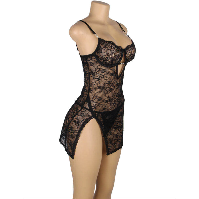 SUBBLIME BABYDOLLS 954185 Babydoll Dentelle À Bretelles Réglables Noire S/M — vue arrière
