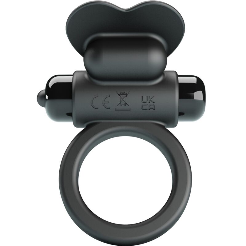 PRETTY LOVE - Bague Vibrante Debonaire Lapin 10 Vibrations Noire