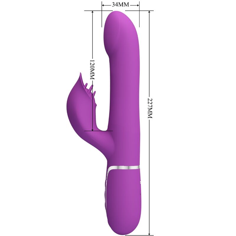PRETTY LOVE Vibrateur Stimulateur Multifonction 4 1 Violet — accessoires inclus